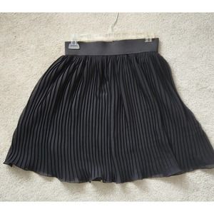 Handmade Pleated Mini Black Skirt Size S